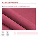 Tenda da Sole Avvolgibile a Parete 3x2.5m in Poliestere Rosso Bordeaux 