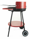 Barbecue a Carbone Carbonella Tondo Ø50 cm con Ruote Soriani Sun-day Rosso