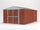 Jardinière en tôle d'acier porte-outils 360x430x210 cm Enaudi Legno