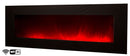 Camino Elettrico da Parete Wifi Effetto Fiamma 2000W CheminArte Volcano 5XL Nero