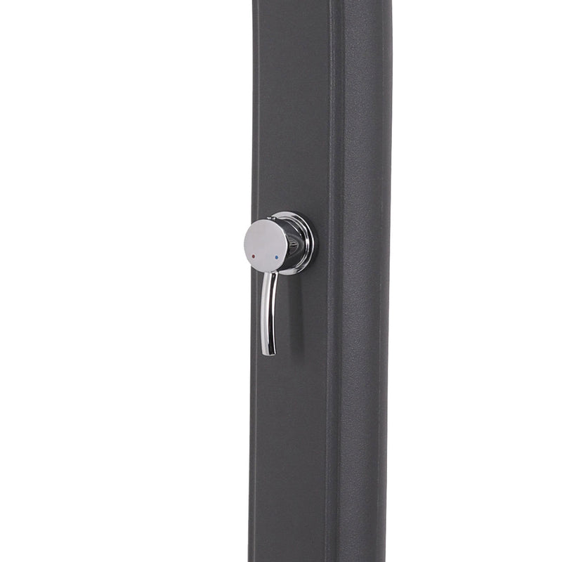 Doccia Solare da Giardino 22L Miscelatore e Lavapiedi Sined Sole Grigia