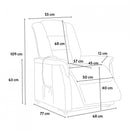 Poltrona Alzapersona Elettrica 1 Motore 68x77x109 cmin Similpelle Grigio
