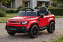 Macchina Elettrica per Bambini Licenza Land Rover Defender Small 12V con Telecomando Rosso