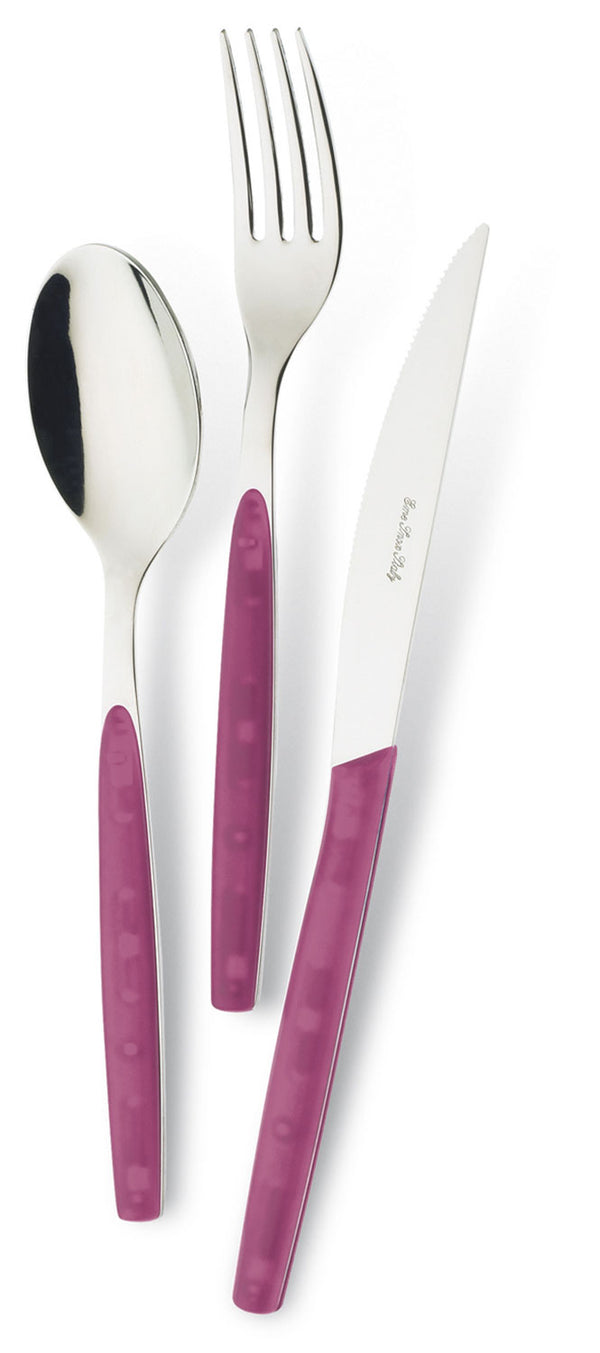 acquista Servizio Set di Posate 24 pezzi in Acciaio Inox Eme Dream Viola 51