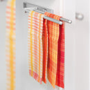 Porta Asciugamani Estraibile 2 Bracci 44 cm in Alluminio Opaco Emuca