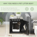 Lettiera per Gatti con Porta Magnetica 48,5x53x51,5 cm in MDF e Truciolato Nera