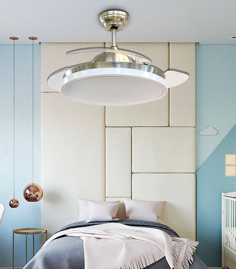 Ventilatore da Soffitto 3 Pale e Lampada LED Ø50 cm 3 Velocità Ghost Classic 