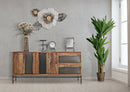 Mobile Yellowstone 175x40x80 cm in Legno di Acacia e Ferro Marrone e Nero