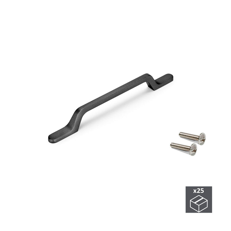 Maniglie per Mobile Interasse 96 mm Alluminio Grigio Scuro 25 Pezzi Emuca