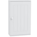 Mobiletto Bagno Pensile Sopra WC 30x14x50 cm con Ripiano Regolabile e Anta in MDF Bianco      