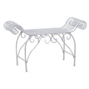 Panca da Giardino in Ferro 91,5x31,5H53cm Viareggio Bianca
