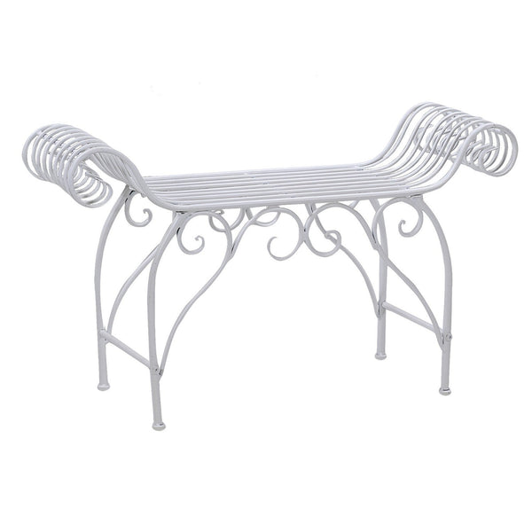 Banc de jardin en fer 91,5x31,5H53cm Viareggio Blanc prezzo