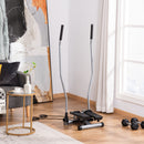 Stepper Fitness 54x40x135 cm con Maniglia e Monitor LCD in Acciaio Argento  