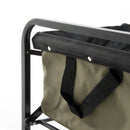 Carrello Pieghevole Portatutto 90x53x77 cm in Metallo Garden Verde Scuro