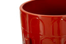 Porta Vasi Archy Tris Ø36x58 cm - Ø30x48 cm - Ø24x38 cm in Ferro Rosso      