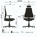 Poltrona da ufficio 67x52x132/138 cm Arya nero