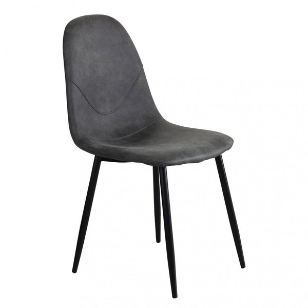 Chaise Avril 43x54x84 h cm en plastique gris foncé sconto