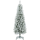 Albero di Natale Artificiale Innevato 180 cm 479 Rami Design Alto e Stretto Verde