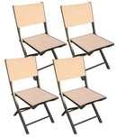 Set 4 Sedie da Giardino 57x46x86 cm in Alluminio Grigio