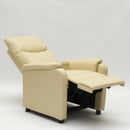 Poltrona Relax Reclinabile Manuale 75x95x103 cm in Similpelle Beige