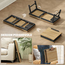 Supporto per Monitor Inclinabile e Regolabile 86x33x22,5-32 cm in Legno Rovere e Nero  