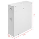 Mobiletto Salvaspazio Bagno Mobile in Legno MDF Bianco con Cassetti 48x16x58cm