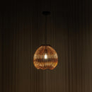 Lampada a Sospensione 35x35xH150 cm in Metallo Jaula Ottone Lucido