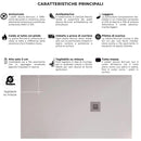 Piatto Doccia in Pietra Bonussi Everest Bianco Varie Misure