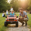 Macchina Elettrica per Bambini Fuoristrada Jeep Wrangler Rubicon 12V con Telecomando Arancione