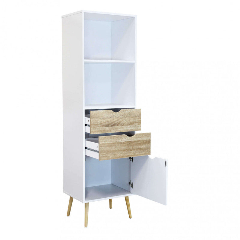 Mobile Sheldon 50x39x171 h cm in Legno Bianco