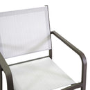 Sedia da Giardino 55x61xh84,5 cm in Alluminio e Texilene El Paso Marrone