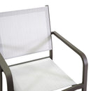 Sedia da Giardino 55x61xh84,5 cm in Alluminio e Texilene El Paso Marrone