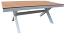 Tavolo Rettangolare da Giardino 200x100 cm in Alluminio Vorghini Baratti