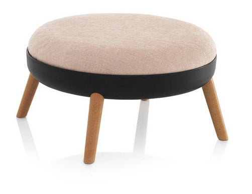 Pouf rembourré 73x73x36 cm en tissu rose prezzo