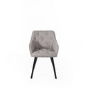 Set 4 Sedie 60x55xH79 cm in Tessuto Elsa Grigio Chiaro
