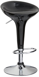 Sgabello con Alzata a Gas e Seduta Girevole in ABS Motti Boston Nero Lucido