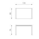 Tavolo Allungabile 122/182x80x76 cm in Metallo con Top in Vetro Grigio