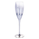 Set 2 Bicchieri da Champagne Très Chic Flûte in Vetro VdE Tivoli 1996 Gold e Silver 