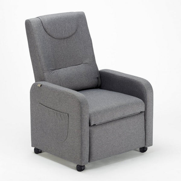 Fauteuil Relax Inclinable Manuel 62x71x100 cm en Tissu Gris Foncé prezzo