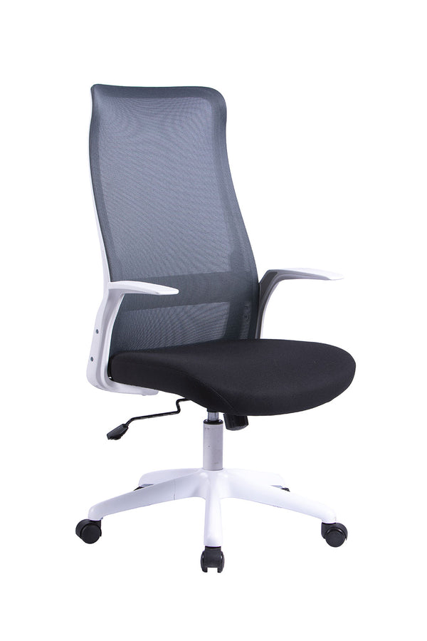 acquista Sedia Direzionale da Ufficio 62x62x110-118 cm Arlington in Rete Tecnica Nero e Bianco