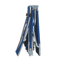 Lettino Mare con Parasole Richiudibile 190x58x27 cm in Alluminio PVC e Poliestere Blu Vieste      