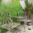 Panchina da Giardino 155x68,5xh91,5 cm in Metallo Ragusa Grigio
