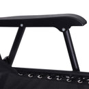 Sedia a Dondolo da Giardino Esterno con Baldacchino Nero 105x64x125 cm 