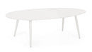 Tavolino da Salotto 120x75x36 cm in Alluminio Ridley Bianco