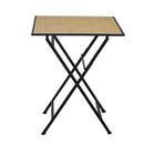 Tavolino da Giardino Pieghevole 60x60xh74 cm in Ferro Nero
