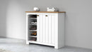 Scarpiera 3 Ante 114x42x100 cm Figo 3A Bianco Opaco/Rovere Wotan  