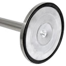 Colonnina Tendinastro 3 metri in Acciaio Inox Spazzolato Ø36x101 cm Nastro Arancione