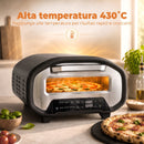 Forno per Pizza Elettrico da Interno 46x49,7x28 cm con 8 Programmi Preimpostati 430°C Timer e Pietra in Ceramica per Pizza da 30,5 cm 2200 W      