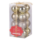 Set 16 Palle di Natale Ø5 cm in Plastica Champagne