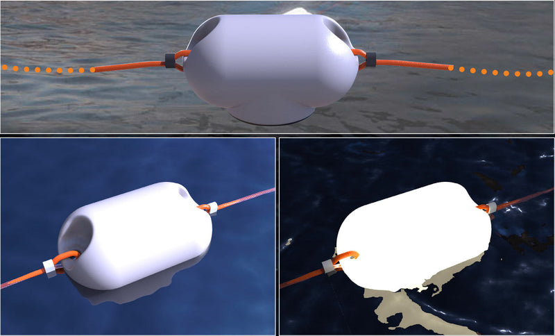 Boa Luminosa Galleggiante 37,5x19,5x22,5 cm in Resina Arkema Solar Boa